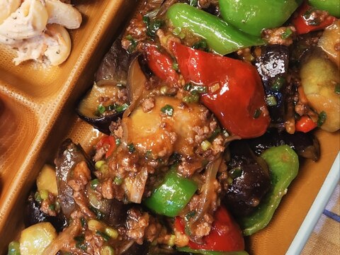 【おかず】夏野菜のひき肉生姜炒め